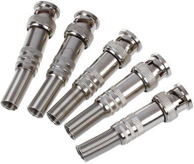 AAAE Top 5 stuks Solder Minder Twist Lente BNC Connector Jack voor Coaxiale RG59 CCTV Camera