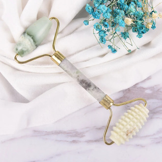 AACAR 1PC Natural Stone Facial Massage Roller Practical Jade Face Anti Wrinkle Body Head Portable Beauty Tools