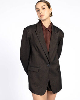 AAIKO Blazer kendal check vis Zwart - S