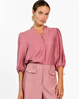 AAIKO Blouse lange mouw dahlia vis 532 Roze - XL