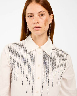 AAIKO Blouse lange mouw joan strass co 52 Wit - XS