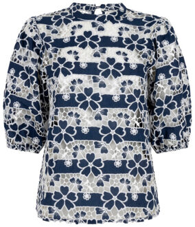 AAIKO Blouse lange mouw shaila pes 526 - maat M Blauw