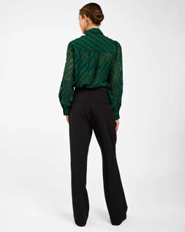 AAIKO Blouse lange mouw veronne tie squar Groen