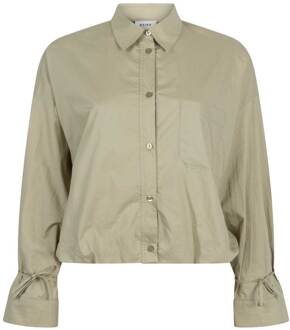 AAIKO Blouse met elastische tailleband Mikkie  groen