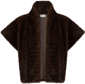 AAIKO Faux fur gilet Amala  bruin - S,M,L,
