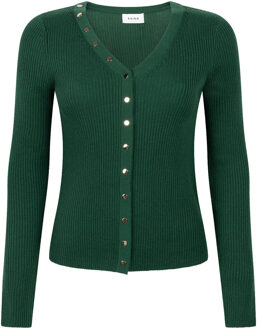 AAIKO Geribde top met knoopjes Amalia  groen - XL,L,M,S,XS,