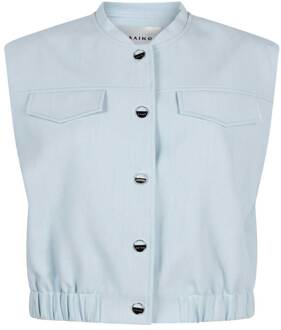 AAIKO Gilet met elastische tailleband Olivia  blauw