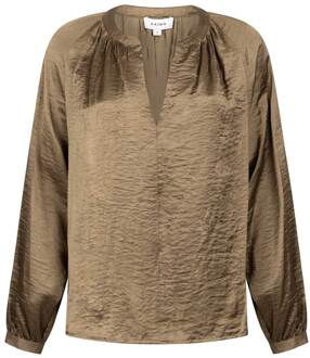 AAIKO Glanzende top Alanza  groen - XS,S,M,XL,