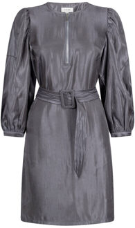 AAIKO Jurk semira shine vis Houtskool - M