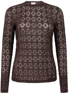 AAIKO Kanten top Mason  bruin - XS,M,