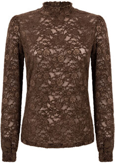 AAIKO Kanten top Tory  bruin - XS,M,L,XL,