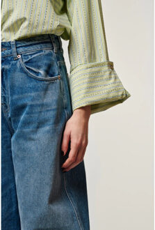 AAIKO Sacha barrel jeans - maat 29 Blauw