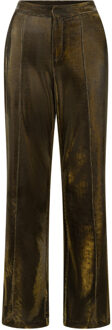 AAIKO Stretch shiny pantalon Sadi  goud - XL,