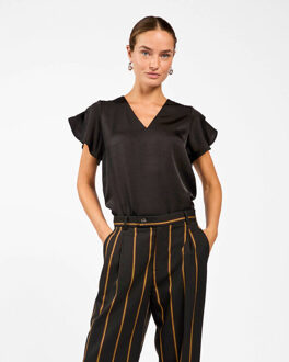 AAIKO Top korte mouw minny pes 514 Zwart