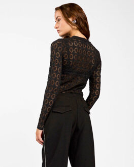 AAIKO Top lange mouw mason co 155 Zwart - XL