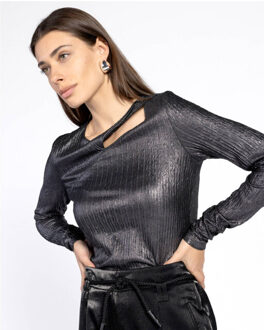 AAIKO Top lange mouw millie pes 144 Bruin