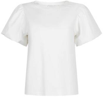 AAIKO Top met pofmouwen Sofia  naturel