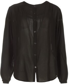 AAIKO Transparante blouse Zoya  zwart - XS,S,