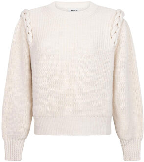 AAIKO Trui met gevlochten details Veerle  naturel - S,M,L,