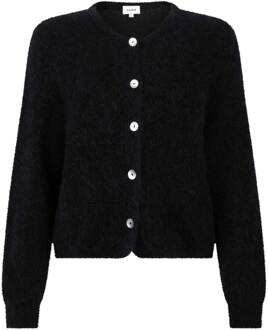 AAIKO Zacht alpaca vest Lorys  zwart - XS,S,M,L,XL,