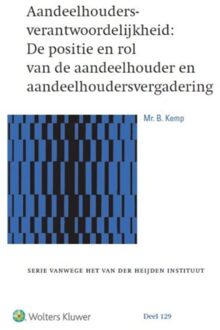 Aandeelhoudersverantwoordelijkheid - Boek Wolters Kluwer Nederland B.V. (9013133010)