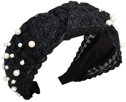 Aangekomen Haarband Mode Brede Zijde Parel Kant Haarband Accessoires Mujer Vrouwen Haar Hoofd Hoepel Meisjes Hoofdband chouchou # c11