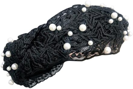 Aangekomen Haarband Mode Brede Zijde Parel Kant Haarband Accessoires Mujer Vrouwen Haar Hoofd Hoepel Meisjes Hoofdband chouchou # c11