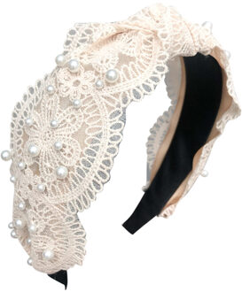 Aangekomen Haarband Mode Brede Zijde Parel Kant Haarband Accessoires Mujer Vrouwen Haar Hoofd Hoepel Meisjes Hoofdband chouchou # c11