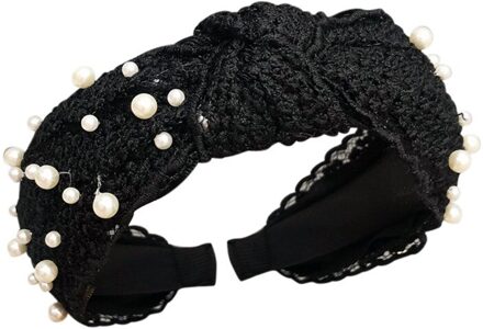 Aangekomen Haarband Mode Brede Zijde Parel Kant Haarband Accessoires Mujer Vrouwen Haar Hoofd Hoepel Meisjes Hoofdband chouchou # c11