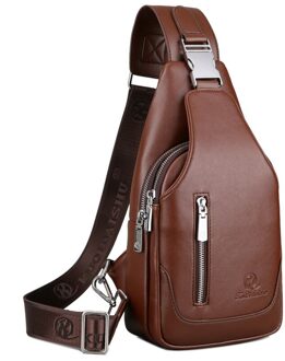 aangekomen mannen casual Schoudertas PU lederen Crossbody Tassen reizen Borst pakken Messenger bag khaki