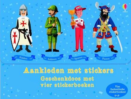 Aankleden met stickers - geschenkdoos met 4 stickerboeken - Boek Standaard Uitgeverij - Usborne Publisher (140957010X)