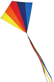 Aankomen Outdoor Sport Regenboog Ruit Kite/Diamant Vliegers Voor Kinderen Met Handvat En Lijn Goede Vliegende