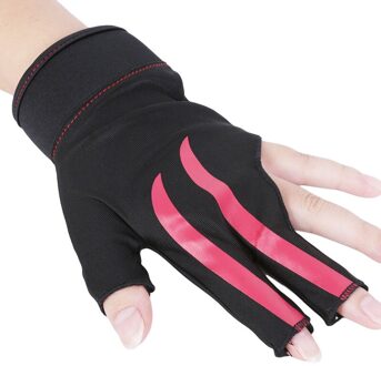 Aankomen Snooker Cue Handschoen 3-Vinger Handschoenen Biljart Snooker Shooters Linkerhand Biljart Fitness Accessoires rood
