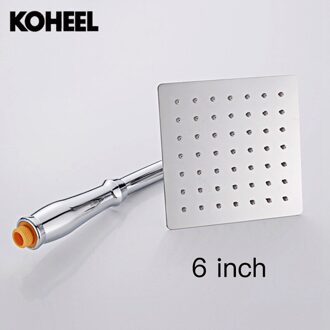 Aankomst 360 Universele Verchroomd Wall Mounted Messing Douche Arm 8 Inch Douchekop En 2 Conversie Van Staaf K 6 duim douche hoofd