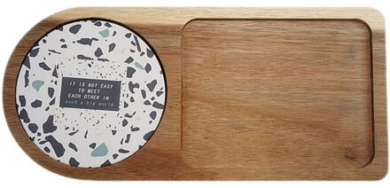 Aankomst Acacia Hout Lade Plaat Koffie Dienblad Thee Trays Dienblad Dessert Lade Woondecoratie Afternoon Tea Houten Mat