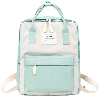 Aankomst Preppy Stijl Brief Panelled Vrouwen Rugzak Meisje Schooltas Dames Kleine Reistas Student School Rugzakken groen