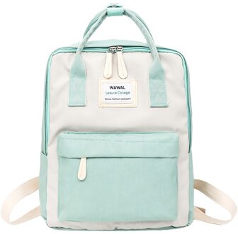 Aankomst Preppy Stijl Brief Panelled Vrouwen Rugzak Meisje Schooltas Dames Kleine Reistas Student School Rugzakken wit