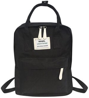 Aankomst Preppy Stijl Brief Panelled Vrouwen Rugzak Meisje Schooltas Dames Kleine Reistas Student School Rugzakken zwart