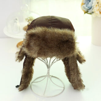 Aankomst Verdikking Russische Hoed Voor Vrouwen Mannen Unisex Trapper Hoed Oorklep Cap Faux Fur Bomber Hat Bruin