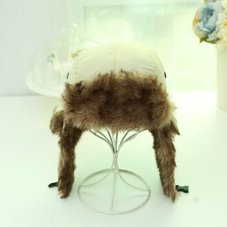 Aankomst Verdikking Russische Hoed Voor Vrouwen Mannen Unisex Trapper Hoed Oorklep Cap Faux Fur Bomber Hat khaki