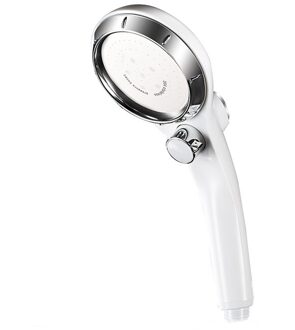 Aanpassen Hoge Druk Douchekop Waterbesparende Sproeikop Badkamer Kranen Hand Held Rain Douchekop Douchestraal wit