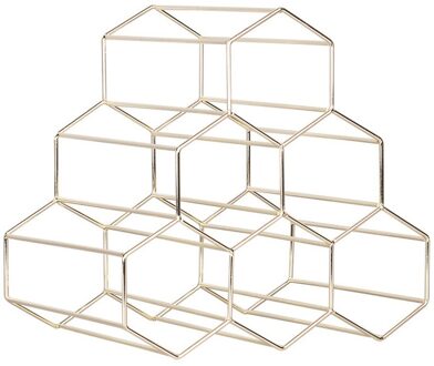Aanrecht Metalen Wijnrek 6 Flessen Wijn Opslag Houder Ruimte Wijnen Protector Woonkamer Decoratieve Kast Wijn Display Plank
