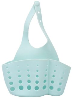 Aanrecht Spons Houder Afdruiprek Spoelbak Keuken Opknoping Afvoer Opslag Gereedschap Opslag Plank Gootsteen Houder Afvoer Mand blauw