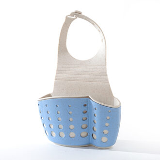 Aanrecht Spons Houder Afdruiprek Spoelbak Keuken Opknoping Afvoer Opslag Gereedschap Opslag Plank Gootsteen Houder Afvoer Mand blauw