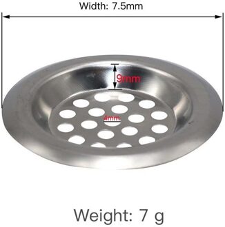 Aanrecht Stop Gootsteenzeefje Filter Roestvrijstalen Bad Haar Catcher Stopper Douche Afvoer Gat Filter Keuken Accessoires 7.5cm