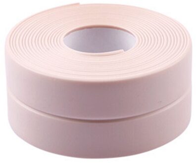 Aanrecht Waterdichte Tape Bad Afdichtstrip Tape Wit Pvc Zelfklevende Waterdichte Muur Sticker Tape Badkamer Keuken Tapes roze