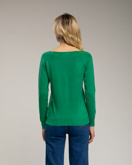 Aansluitend gebreid sweatshirt Groen