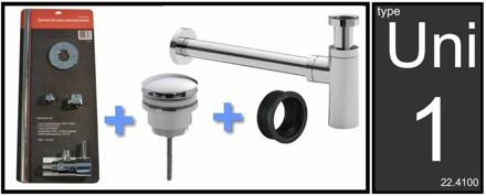 Aansluitset Met Sifon Voor Luxe Fontein/Wastafel Aqua Splash