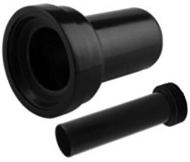 Aansluitset voor Hangtoilet - Leoni - Recht - Aan en Afvoer - 90/45 - Zwart