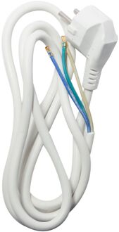 Aansluitsnoer 3x1,5qmm 3m wit PVC - 1066271